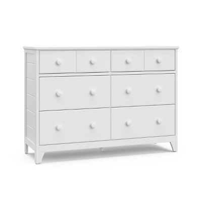 storkcraft avalon 6 drawer dresser white