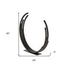 HomeRoots 20" Black Iron Modern Abstract Tabletop Sculpture - 3 of 4