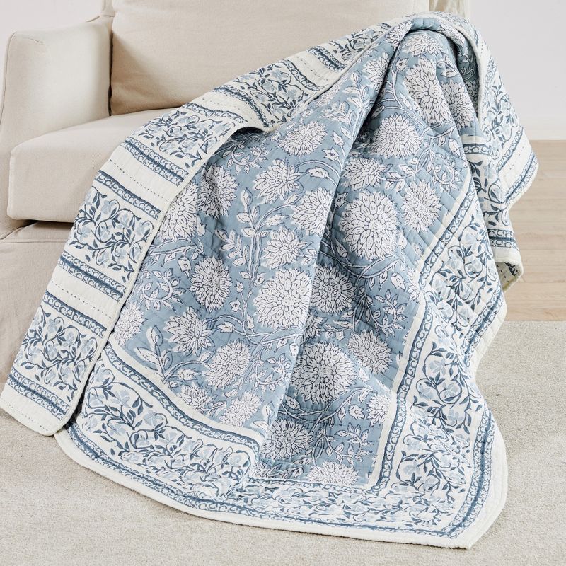 Adare Blue  Quilted Throw - Levtex Home, 2 of 8