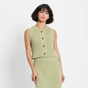 Women's Button-Front Sweater Vest - Future Collective - 1 of 3
