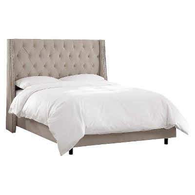 Skyline Furniture Custom Nail Button Tufted Wingback Upholstered Bed & Headboard Collection
