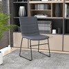 LeisureMod Ergonomic Office Chair Upholstered Leather Guest Side Chair Padded Seat and Back Polyester Desk Chair Zylar Series - 2 of 4