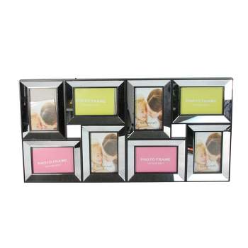Northlight 27.5" Black Trimmed Glass Encased Collage Photo Picture Frame Wall Decoration