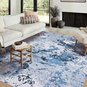 Area Rug Living Room Rug Washable Abstract Soft Thin Rug Indoor Floor No Slip Carpet for Bedroom Dining Room - 1 of 4