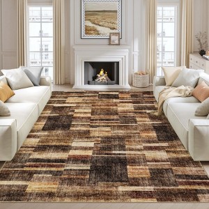 Machine Washable Rug Modern Rug Non Slip, Soft Non Shedding Indoor Carpet - 1 of 4