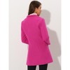 INSPIRE CHIC Women's Turn Down Collar Buttoned Business Casual Mid-Long Winter Coat - 4 of 4