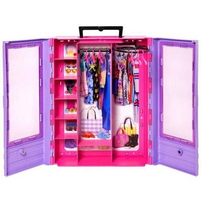 Barbie Fashionistas Purple Portable Closet with Hangers