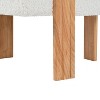 CAVINAS Mid-Century Modern Barrel Accent Chair,Dining Room Chairs with Arms,Plush Teddy Velvet Arm Chair for Kitchen,Living Room,Bedroom,White - 4 of 4