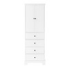 Akoasm MDF Bathroom Storage Cabinet With Doors£¬Drawers And Adjustable Shelves-White - 4 of 4