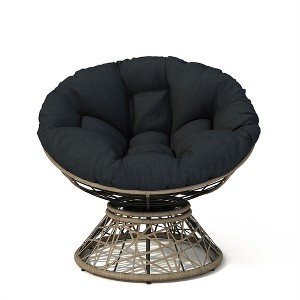 XINGHANZHENXUAN 40-in Living Room Wicker Swivel Chair with Cushion, 360° Rotating Patio Chair - 1 of 4