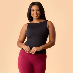Blogilates Women's Boatneck Crisscross Tank Top - 1 of 4