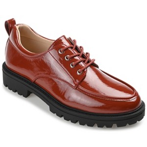 Journee Collection Womens Zina Oxford Almond Toe Lace-up Flats - 1 of 4
