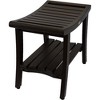 24" Harmony DT155 Wide Teak Wood Shower Bench with Handles - DecoTeak: Rectangle, Non-Upholstered, 250lb Capacity - 2 of 4