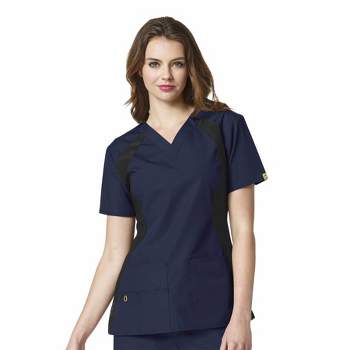 Wink Origins Lima - Women's Knit Panel V-Neck Scrub Top