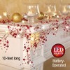 Collections Etc Lighted Berry-Beaded Holiday Garland - 3 of 4
