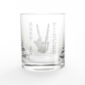 Creative Products Rest in Pieces Peace Sign 11 oz. Whiskey Glass - 1 of 1