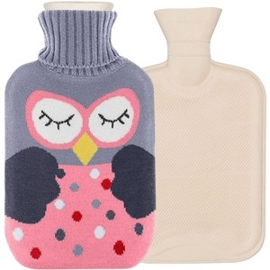 EBF Home Snuggle Pals 2 Liter Hot Water Bottle - Hot & Cold Hot Water Bottle – Menstrual Cramps, Neck Shoulder Pain Relief - 1 of 4