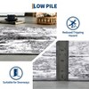 Area Rugs for Living Room Bedroom, Modern Abstract Machine Washable Rug, Low Pile Floor Carpet with Non Slip Backing - 4 of 4