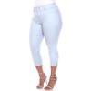 Women's Plus Size Capri Jeans - White Mark - 4 of 4