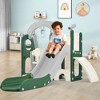 VYNXARIA 5 - in - 1 Green - Hued Self - Standing Toddler Climbing Slide & Swing Set with Telescope - 2 of 4