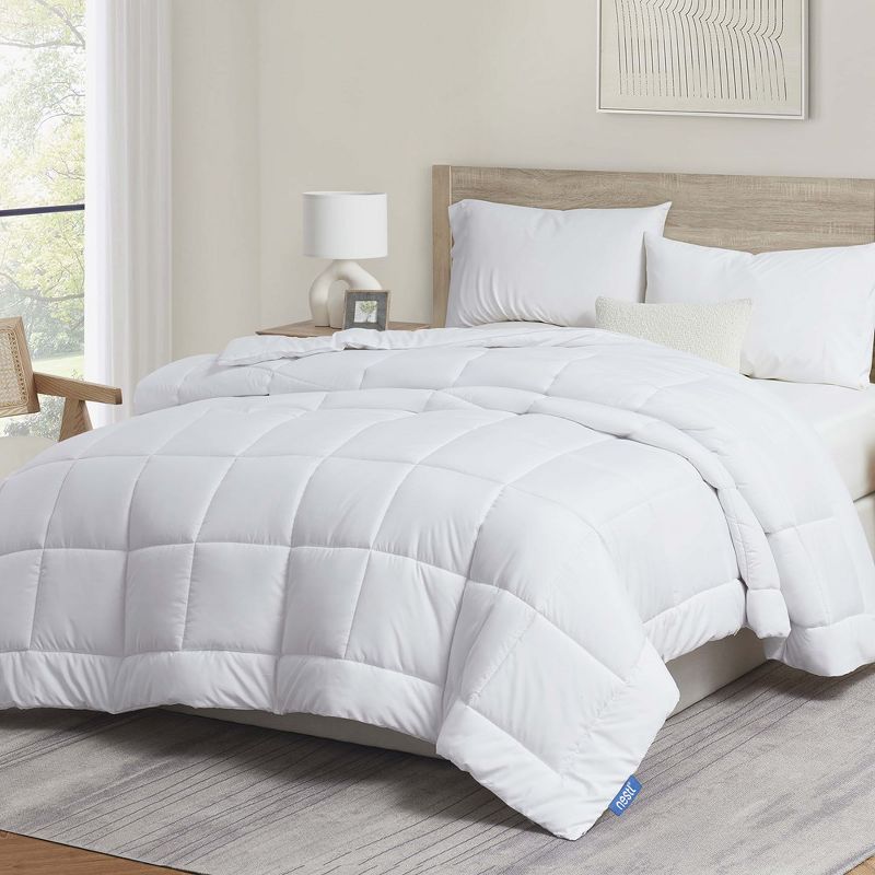Nestl Premium Quilted Down Alternative Comforter with Corner Tabs, All Season Comforter Duvet Inserts, 3 of 10