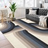 Large Machine Washable Modern Abstract Area Rug 9x12 Colorful Rainbow Floor Carpet Non Skid Non Shedding Soft Thin Rug for Living Room Dining Room - 2 of 4