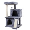 Mewoofun Pet Tower Double layer cat Tree with cat house and ladder light, Modern Cat Furniture, Gray, 19.70"*17.70"*34.00" - 3 of 4