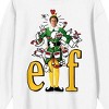 Elf Movie Title Logo And Poster Art Women's White Crew Neck Sweatshirt-large  : Target