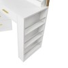 GDFStudio Elda Modern 8-Drawer Dresser with Mirror and Open Shelves, White - 4 of 4