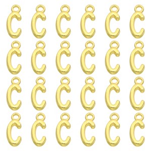 Unique Bargains Metal Bulk Elegant DIY Crafts Jewelry Making Initial Pendants 50 Pcs - 1 of 4