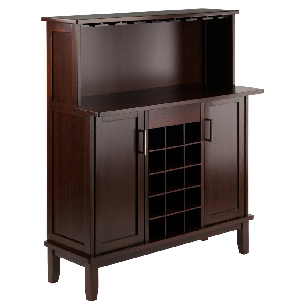 Photos - Display Cabinet / Bookcase Beynac Wine Bar Cappuccino - Winsome