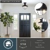 VAXCEL Dunlap Textured Black Coastal Outdoor Flush Mount Ceiling Light Clear Glass - 2 of 4