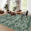 Washable Neutral Area Rug Boho Vintage Floral Retro Geometric Non Slip Low Pile Carpet for Living Room Bedroom - 3 of 4
