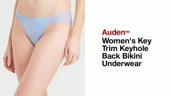 Women's Key Trim Keyhole Back Bikini Underwear - Auden™, 2 of 6, play video