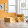 Okak Modern Foam Compression Sofa Lounge Chair with Footrest,Comfy Futon Set Accent Chair for Bedroom,Living Room,Office - 2 of 4