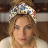 Wrapables Wide Knotted Headbands, Top Knot Headbands for Women and Girls, Floral - 4 of 4