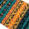 Wrapables Women's Bohemian Winter Warm Long Leg Warmers, Knee High Boot Socks, Teal - 3 of 4