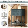 13" Narrow Entryway Console Table with Storage, Vintage Slim Hallway Table with 3 Drawers and Shelf, for Living Room or Foyer - Panipeachy - 3 of 4