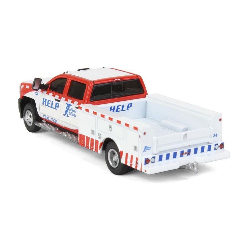 Greenlight Collectibles 1/64 2018 Chevrolet Silverado 3500 Service Bed, Illinois Tollway, Dually Drivers Series 7 46070-D, 4 of 6