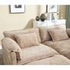 NicBex Chenille Sectional Sofa with 2 Ottomans and Removable Armrests for Living Room,Bedroom,Apartment,Camel - 4 of 4
