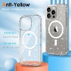 Entronix [Magnetic] Case Compatible with iPhone 16 Plus - [Hard Back] Glitter Clear - 3 of 4