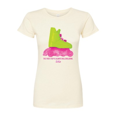 Women's - Barbie - Rollerblading Barbie the Movie Juniors Fitted Graphic T-Shirt