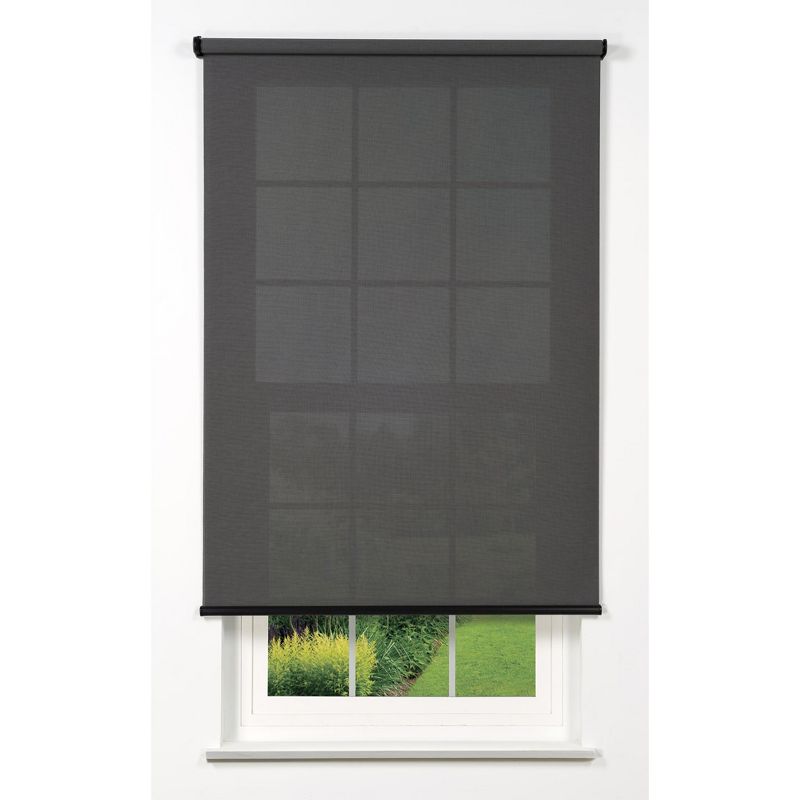 Linen Avenue Cordless 5% Solar Screen Standard Roller Shade, Black, Charcoal, and Gray (Arrives 1/4" Narrower), 1 of 9
