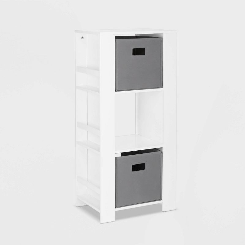 Kids' Book Nook Collection Cubby Storage Tower and Bookshelves with 2 Bins - RiverRidge , 1 of 11
