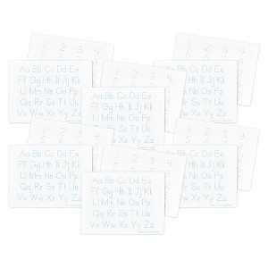 Flipside Products 9" x 12" Letters and Numbers, Two-Sided, Dry Erase Learning Mat - 12 Pack - 1 of 4