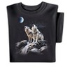 Collections Etc Howling Pair of Wolves Short Sleeve Graphic Tee - 4 of 4