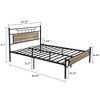 VECELO Metal Platform Bed with Wood Headboard and Footboard - 3 of 4