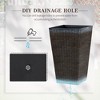 Gulches Set of 3 Tall Planters - Stylish Indoor & Outdoor Flower Pots with Drainage Holes - 4 of 4