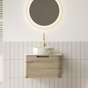 GDFStudio Winfough Modern Bathroom Vanity with Round Basin and Drawer - 1 of 4