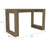 Vynxaria Writing Desk with Ample Workstation and Sturdy Legs, Light Oak - 3 of 4